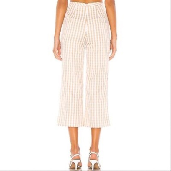MAJORELLE Theo Gingham Pant in Gold Check - Picture 3 of 5